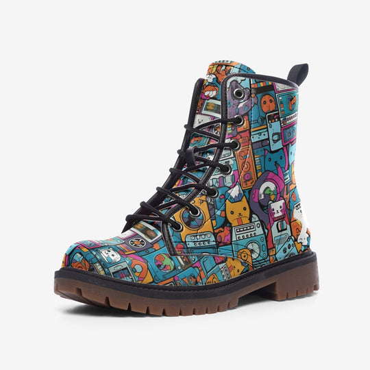 Kawaii Cats and Boomboxes Boots