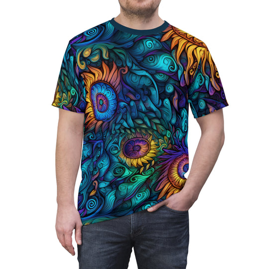 Aztec Sunflowers Mens T-shirt