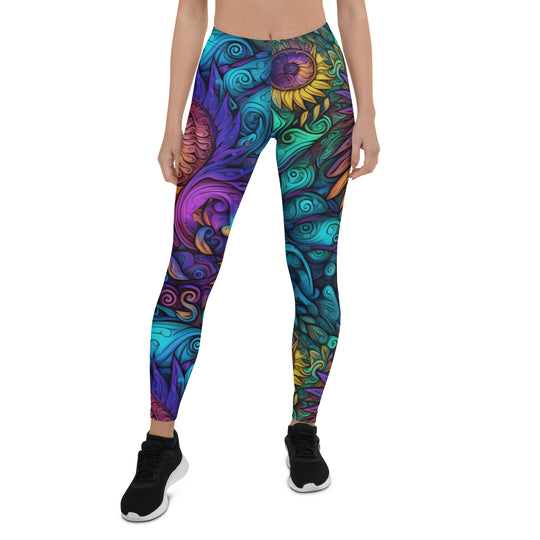 Aztec Sunflowers Leggings