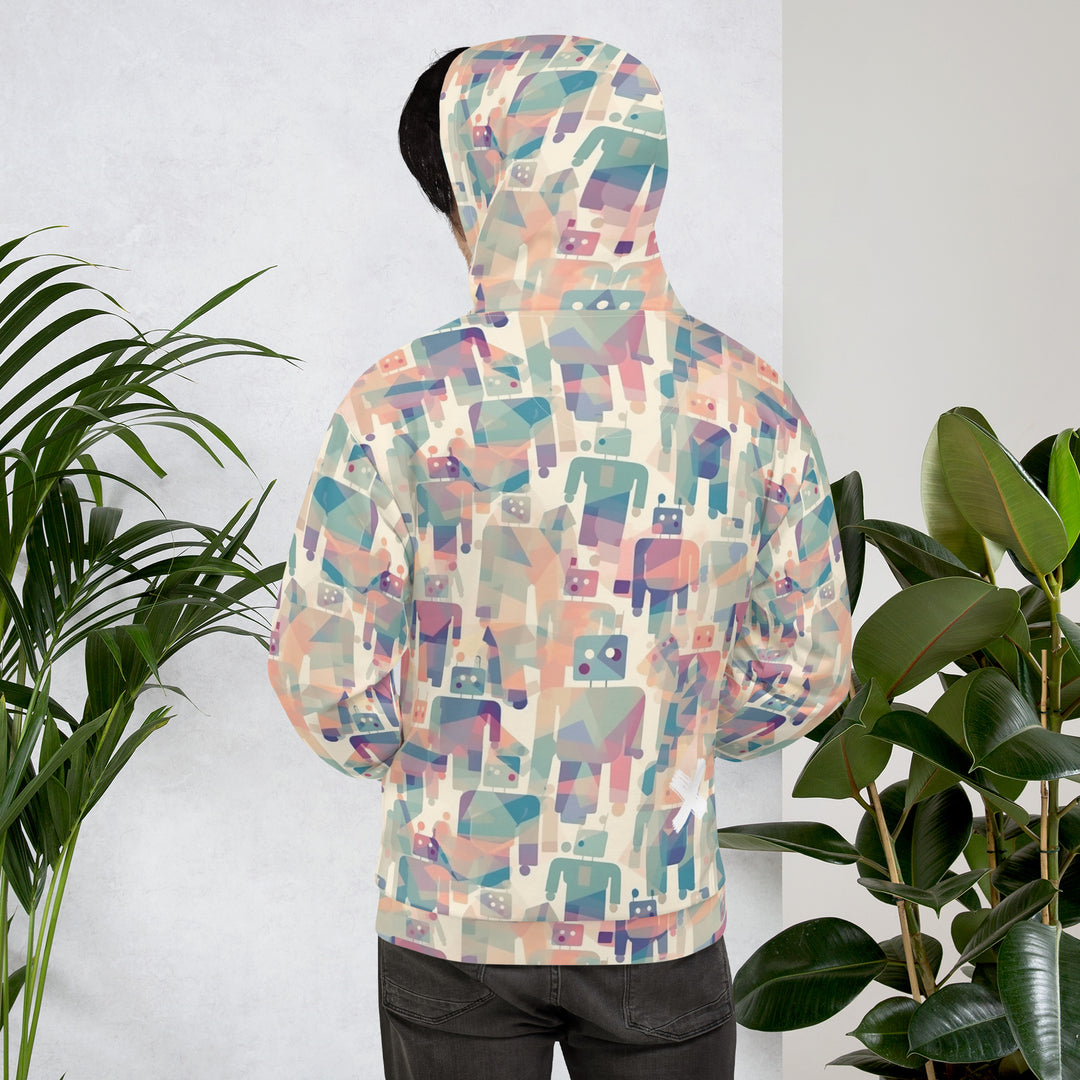 Cubist Android Recycled Unisex Pullover Hoodie