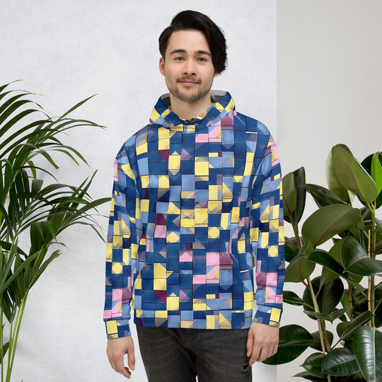 Mosaic Matrix Recycled Unisex Pullover Hoodie