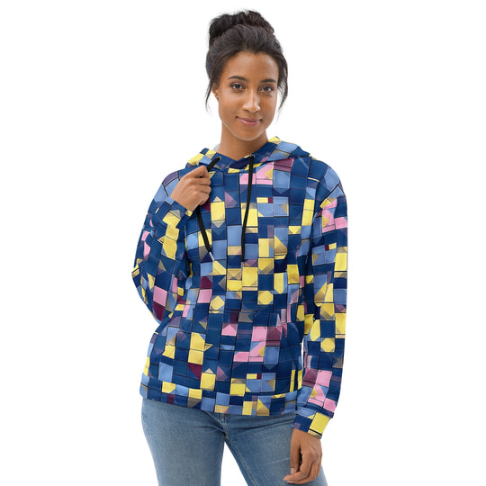 Mosaic Matrix Recycled Unisex Pullover Hoodie