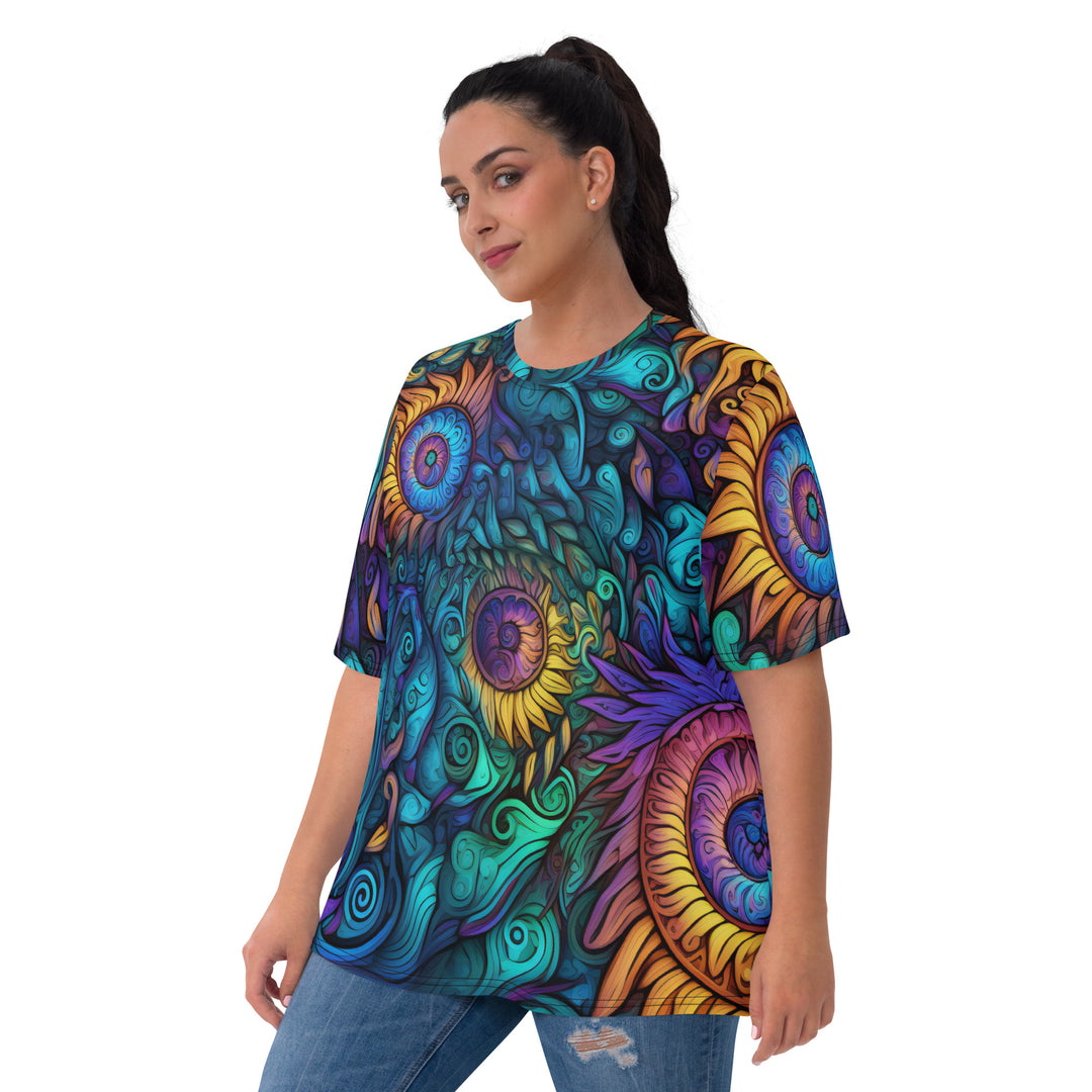 Aztec Sunflower Recycled Women's Cut T-shirt